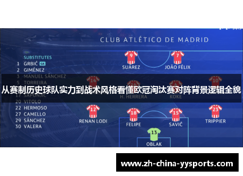 从赛制历史球队实力到战术风格看懂欧冠淘汰赛对阵背景逻辑全貌 从赛制历史球队实力到战术风格看懂欧冠淘汰赛对阵背景逻辑全貌